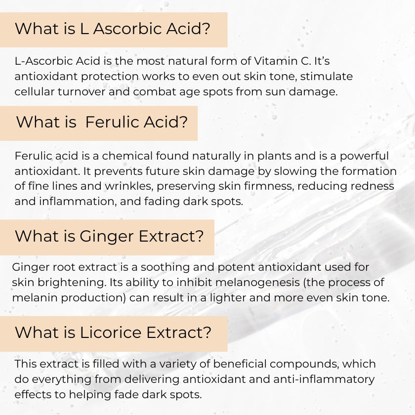 image with benefits of ferulic acid as a skin brightening serum
